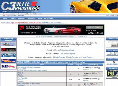 Official C3 Vette Registry